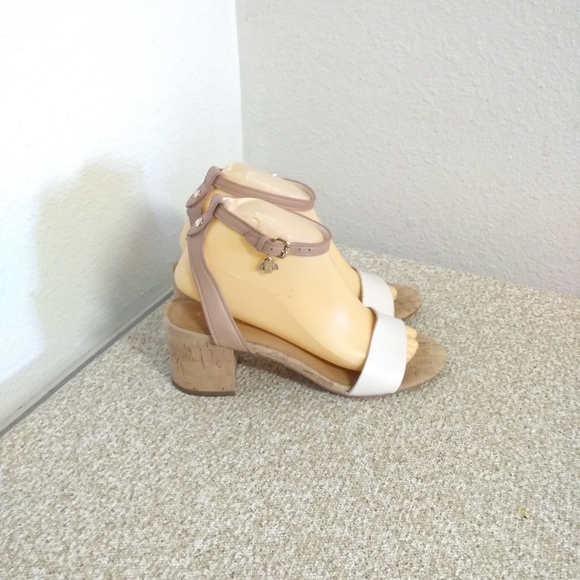 Coach Thompson White Leather Sandals - Picture 1 of 6
